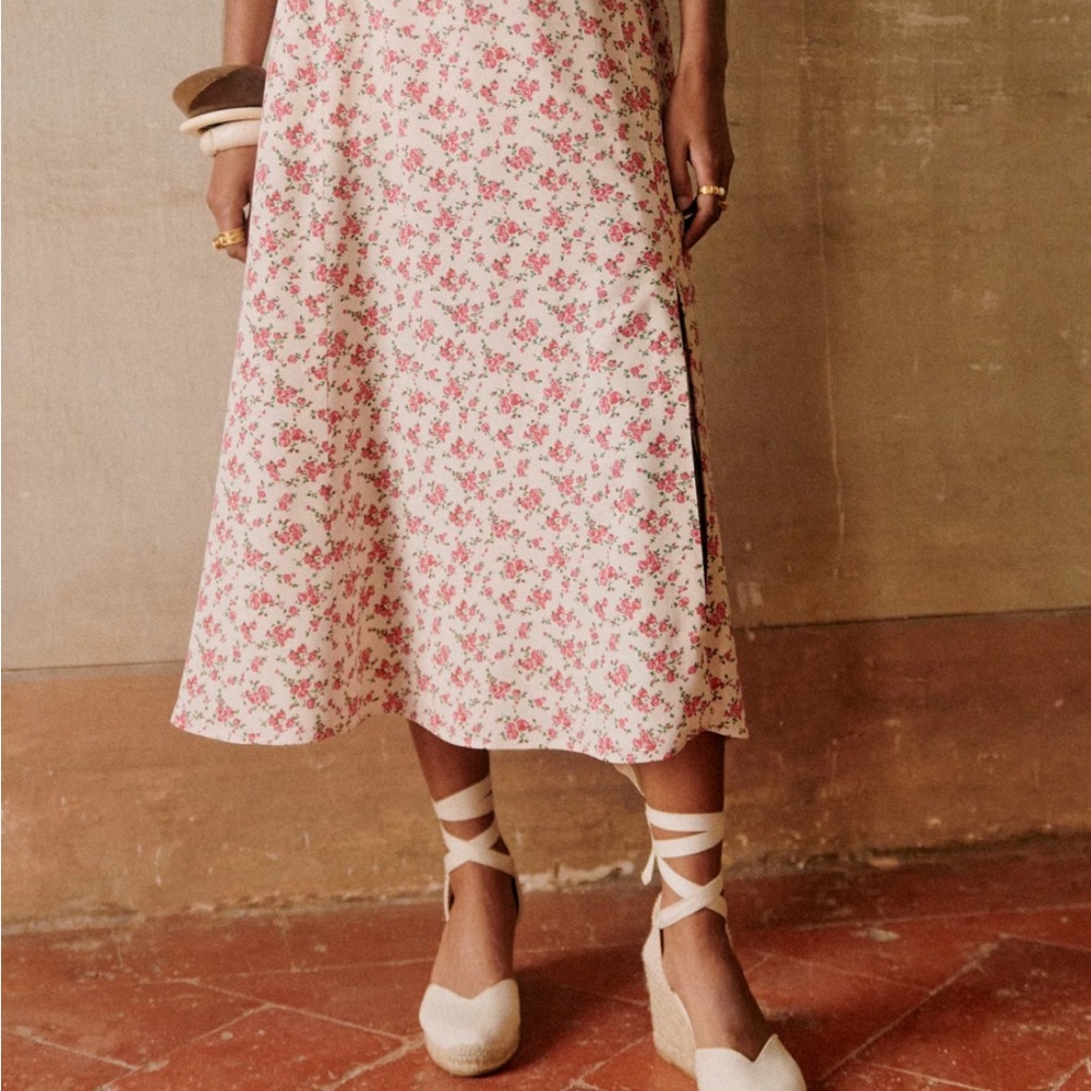 Sézane Tabata Floral Midi Skirt, 44, like new!